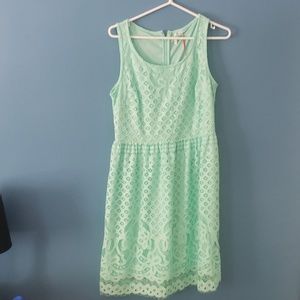 Elle mint green knit dress